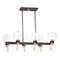 Maxim Lighting Bauhaus 6-Light 16" Wide Bronze / Satin Brass Linear Pendant 30519CLBZSBR - alternate 1
